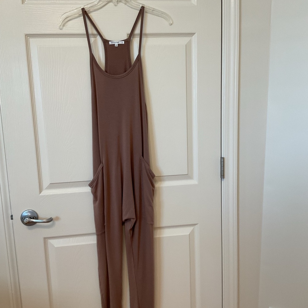 Elegant Tan Women's Jumpsuit